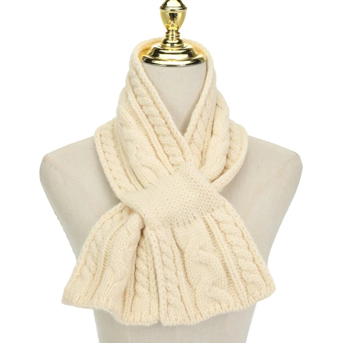 Park Lane Cable Knitted Warm Neck Tie Scarf