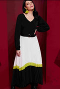 Kate Cooper - Pleated Dress with Colour Band - Martha V 