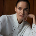 Gustav Broiderie Anglaid Cream Shirt 60644