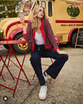 Monari 410386 Tweed Edge-To-Edge Round Neck Jacket