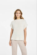 Gustav 60438 Off White Knitted Tabard Gilet