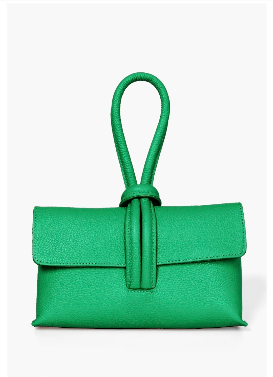 MSH Trixie Pebbled Italian Wrist let Clutch Bag
