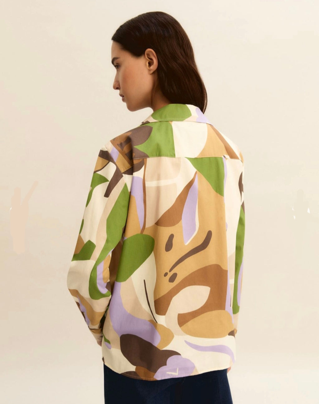 Emme Printed Green Cotton Shirt 26165111231200