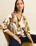 Emme Printed Green Cotton Shirt 26165111231200