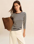 Emme Navy/White Stripped T-Shirt Top