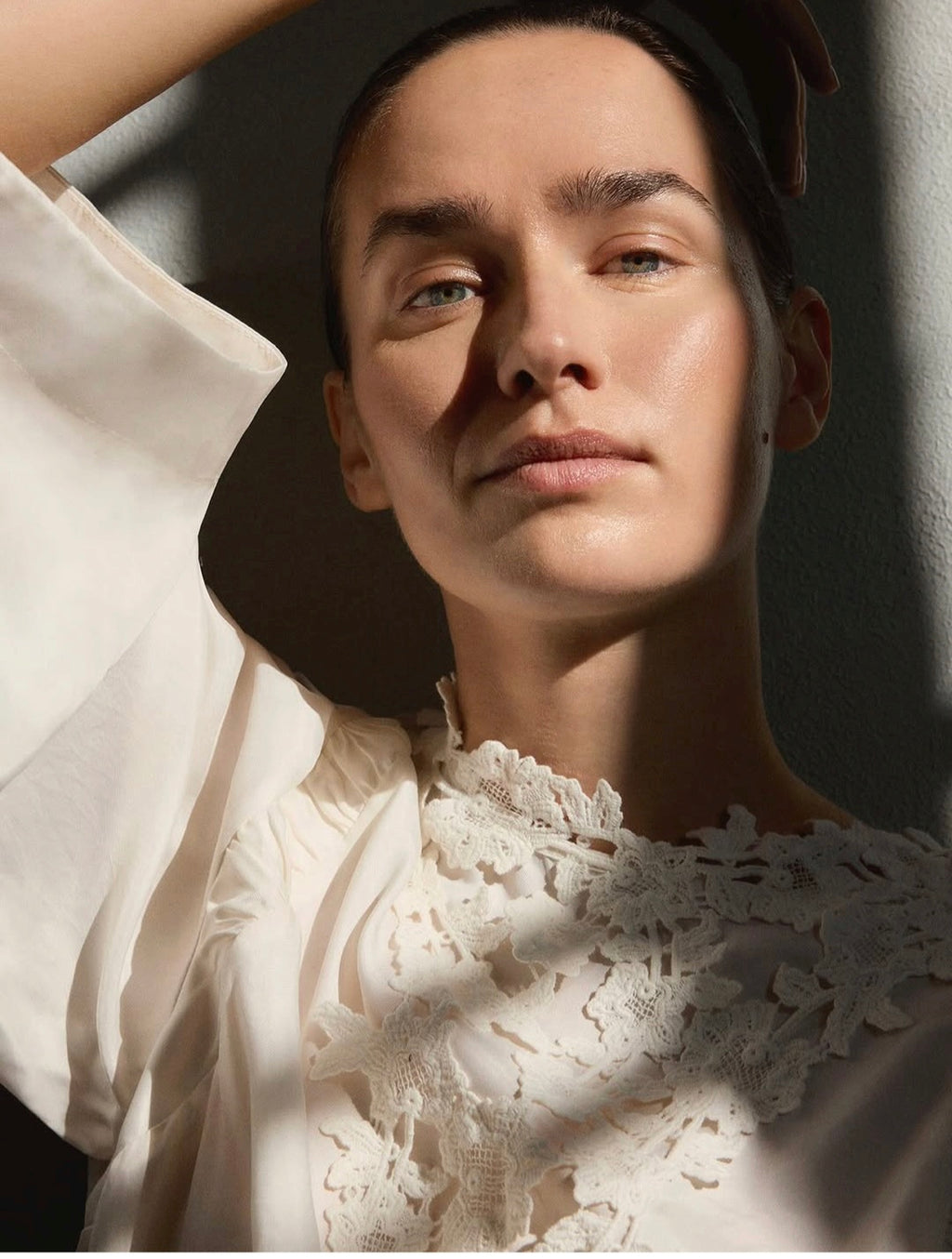 Gustav 60639 7620 Off White Embroidery 3/4 Sleeves Blouse
