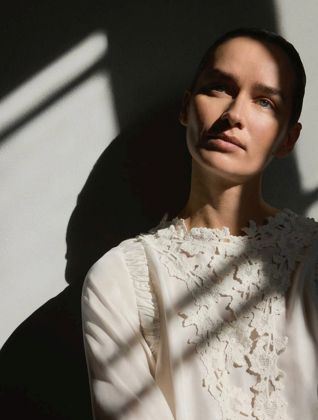 Gustav 60639 7620 Off White Embroidery 3/4 Sleeves Blouse