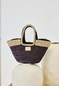 Nekane TN.JACIN Black Raffia And Lurex Basket Bag