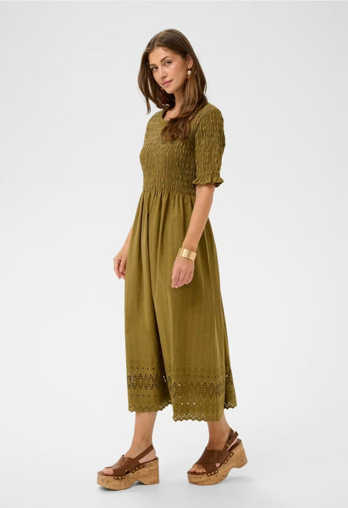 Cream 10614958 Olive Broderie Anglais Dress