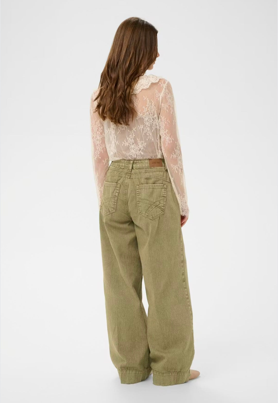 Cream 10614836 Olive Straight Trouser