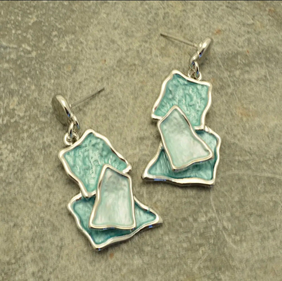 Miss Milly Beach Glass Drop Earrings