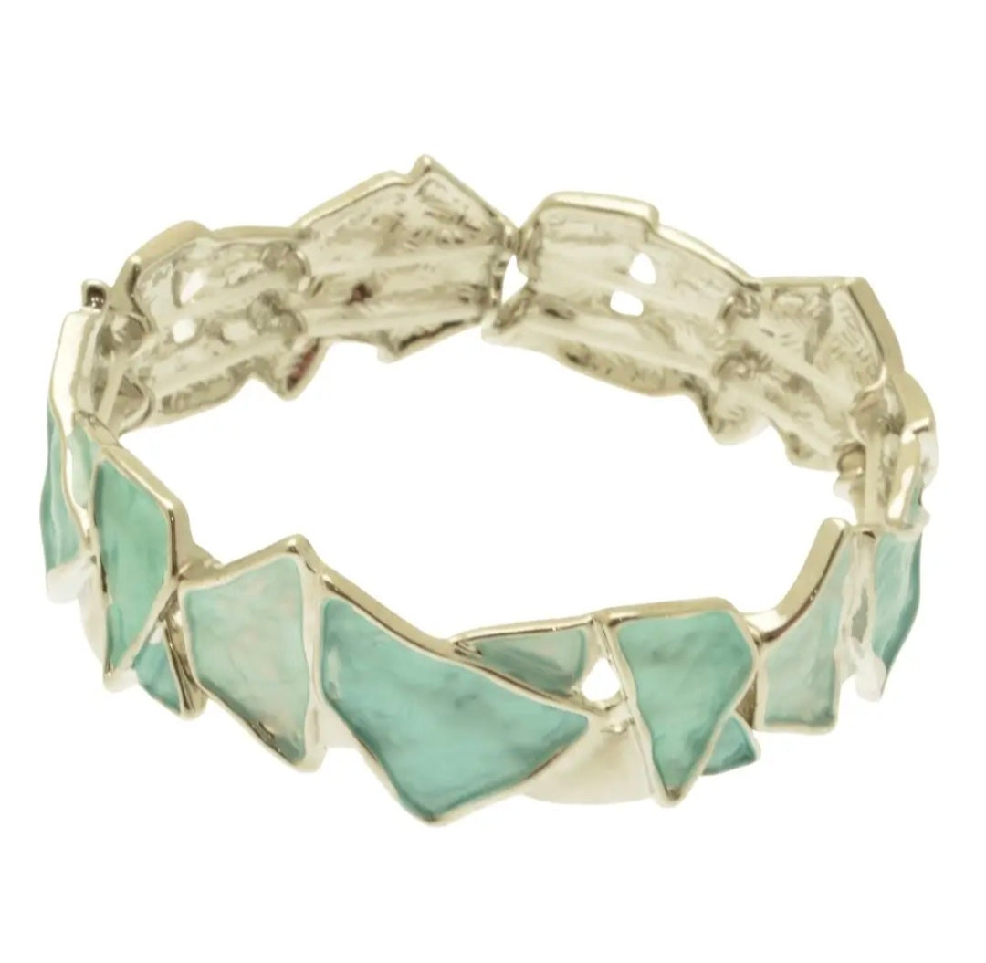 Miss Milly Beach Glass Elasticated Bracelet