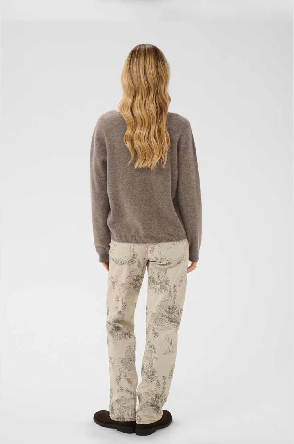 Cream 10614483 Taupe 100% Wool Jumper