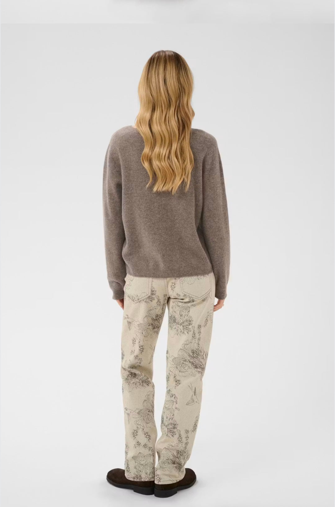 Cream 10614483 Taupe 100% Wool Jumper