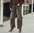 Mac Dakota 28L Brown Crincle Relaxed Barrel Leg Jeans