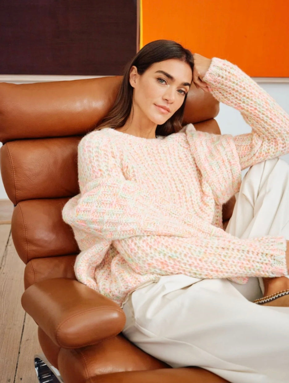 Milano Italy Chunky Pastels Round Neck Jumper 6356489151