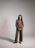 Maria Bellentani Roma Dark Chocolate Knitted Wide Leg Trousers