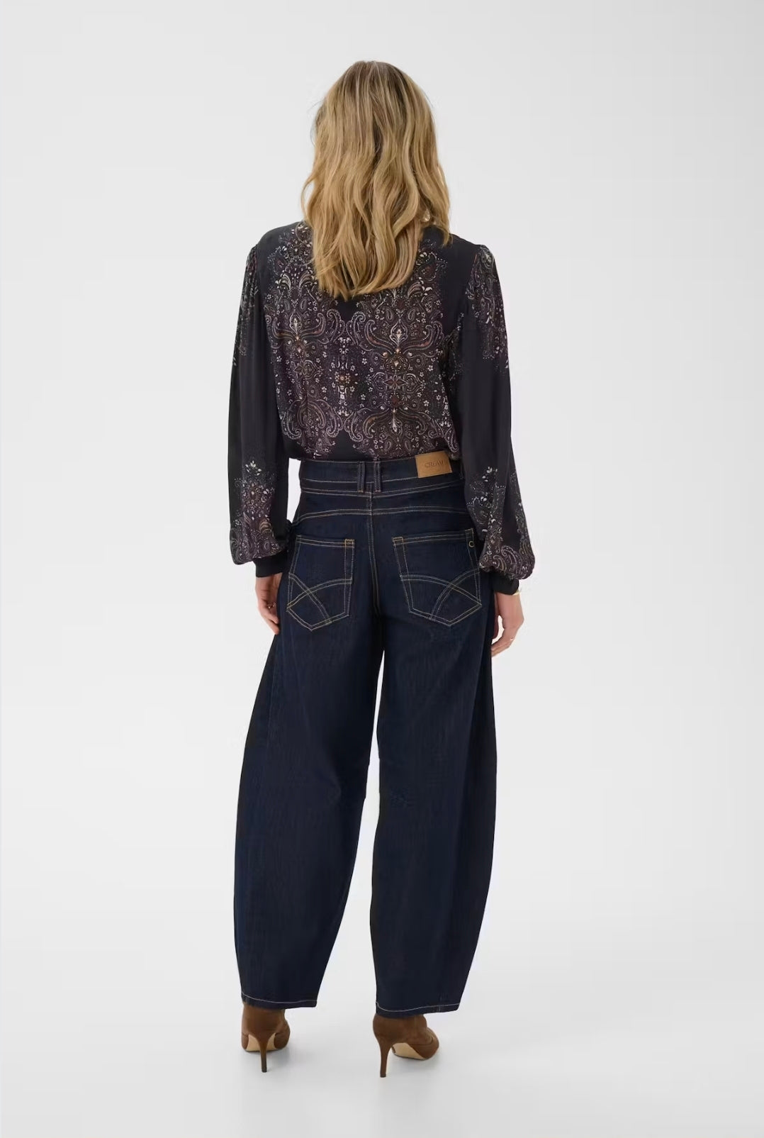 Cream 10614217 Ankle Length Relaxed Fit Balloon Jeans