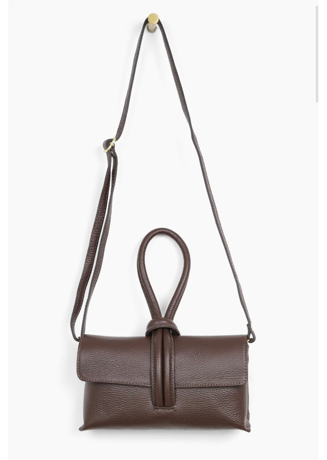 MSH Trixie Pebbled Italian Wrist let Clutch Bag