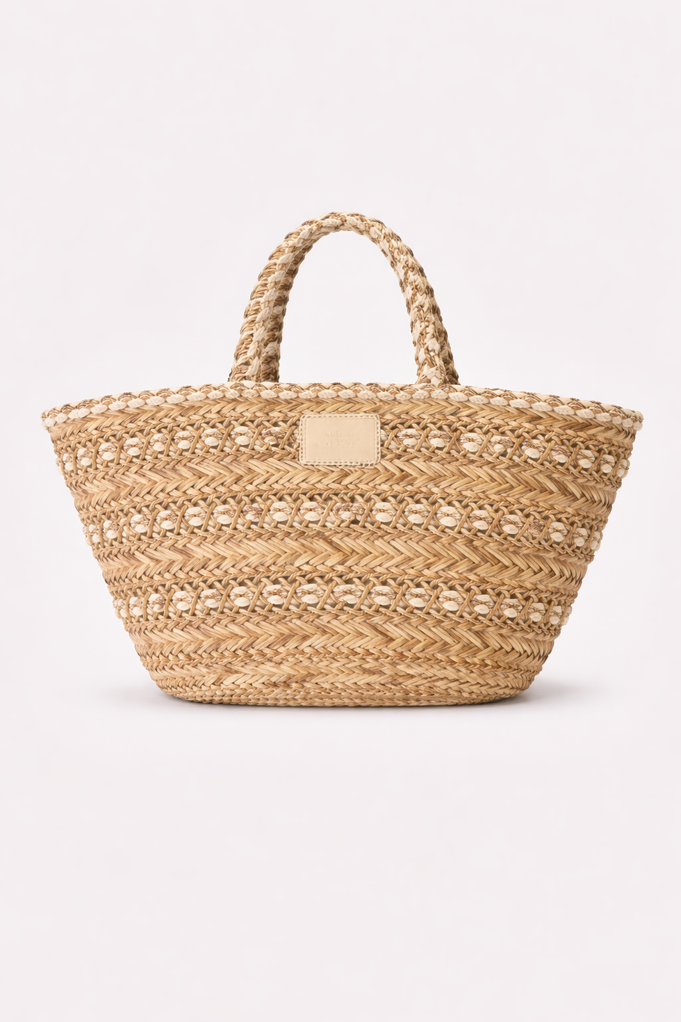 Nekane TN.CRISAN Tan Raffia And Lurex Hand Bag