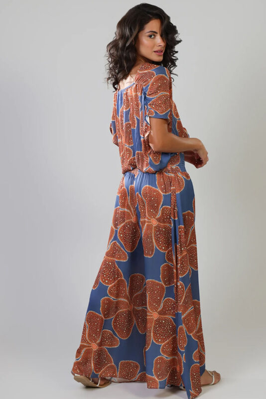 Traffic People Whispers Blue Printed Top