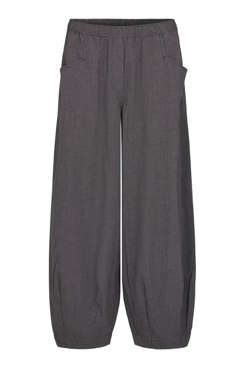 Noen 81491 Dark Grey Pinstripe Barell Leg Trouser
