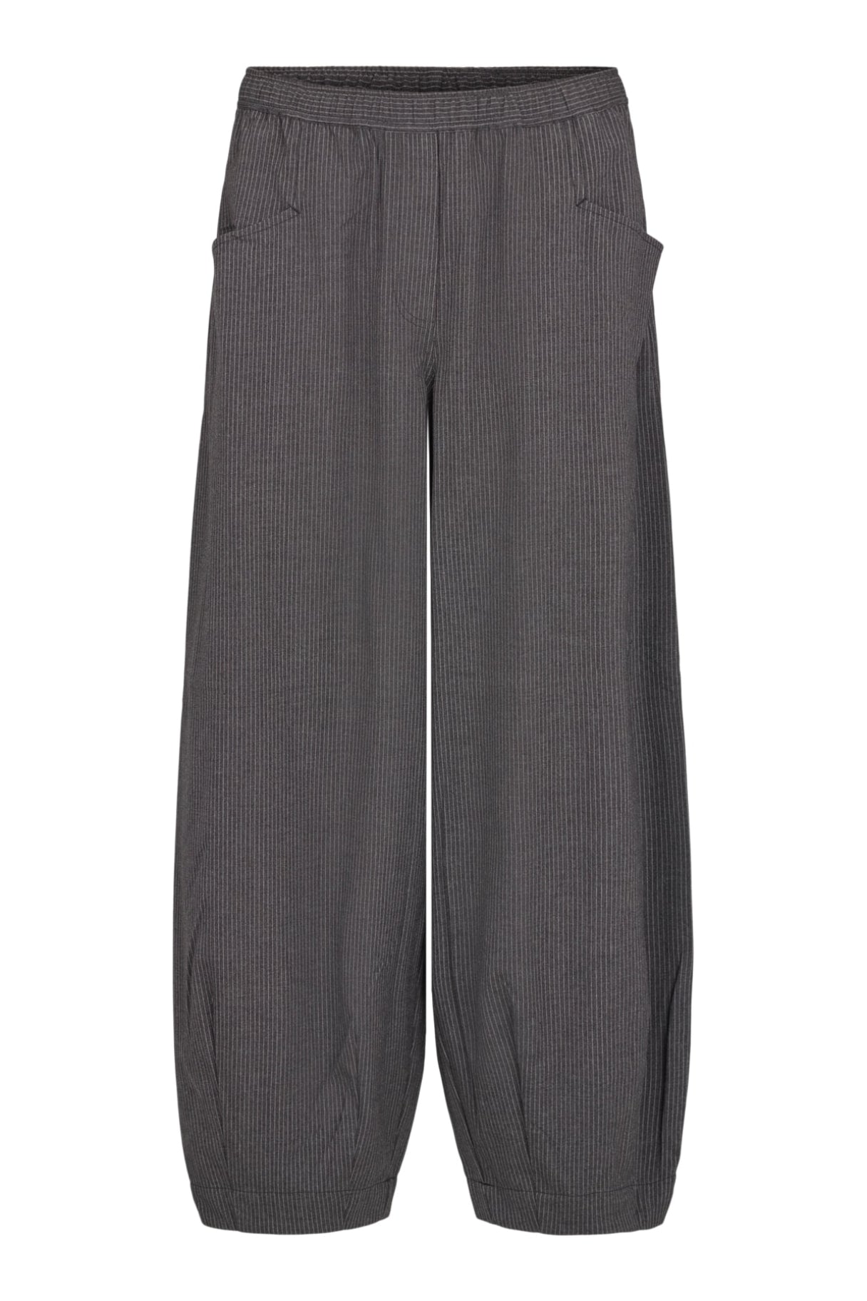 Noen 81491 Dark Grey Pinstripe Barell Leg Trouser