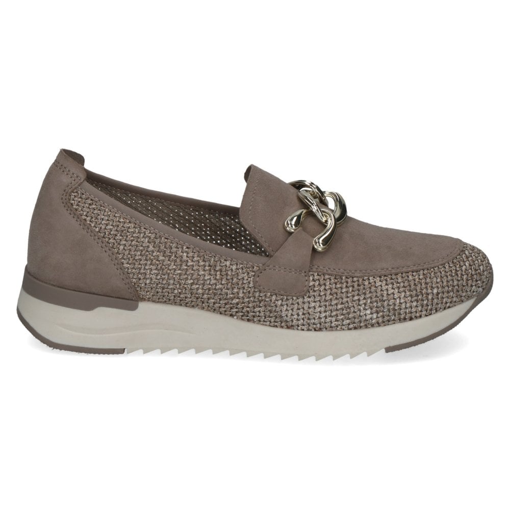 Caprice Taupe Loafer Mesh Side Shoe 24505-46