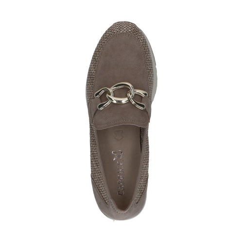 Caprice Taupe Loafer Mesh Side Shoe 24505-46