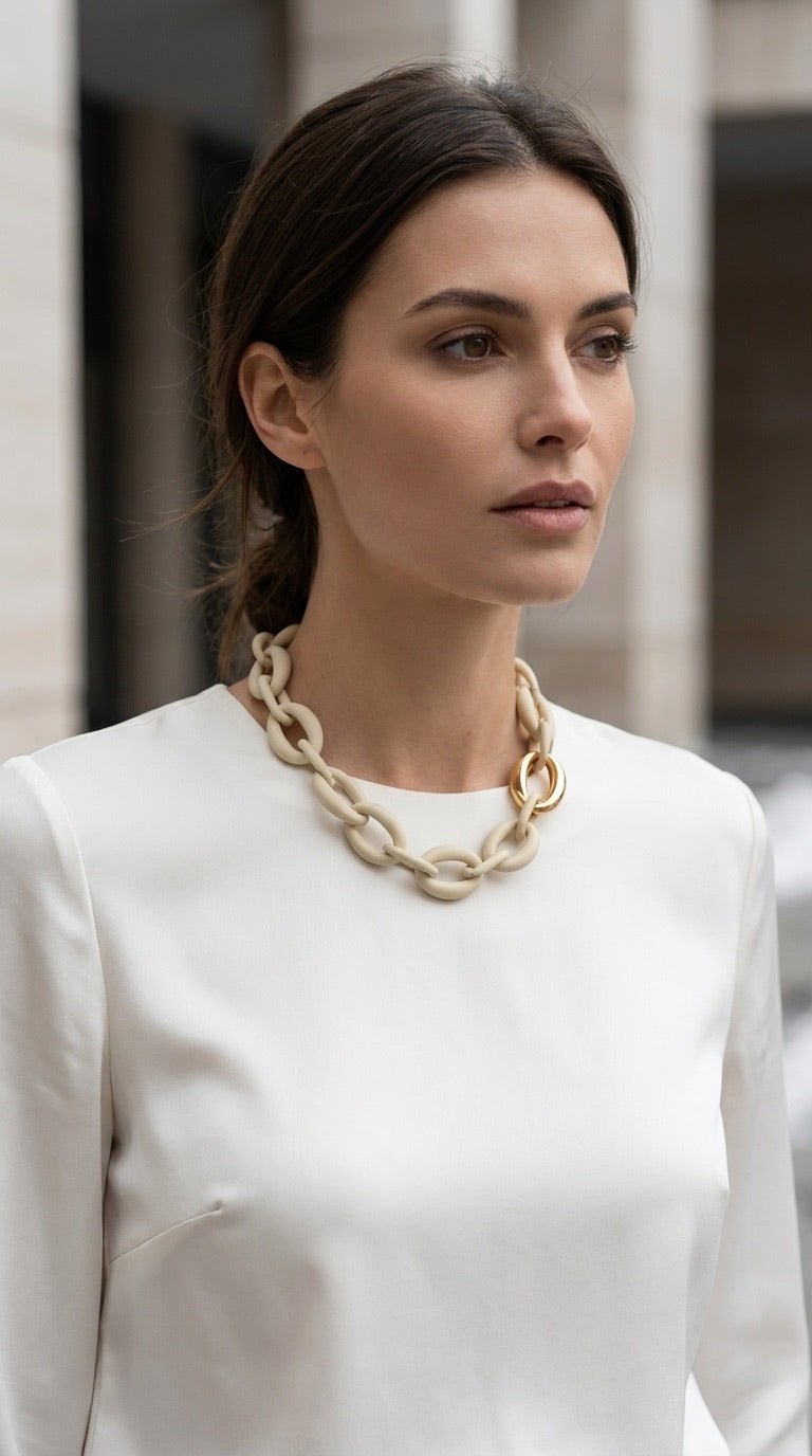 Envy 593 Chunky Matt Resin Chain Necklace