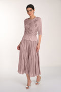 Frank Lyman 268520 Crinkle Rose Pink Two Piece Outfit