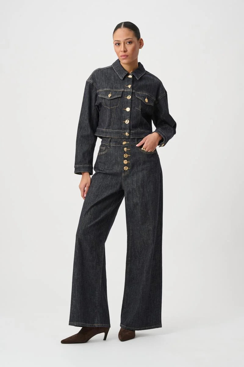 Joseph Ribkoff 264900 Dark Denim Blue Jean Jacket