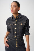 Joseph Ribkoff 264900 Dark Denim Blue Jean Jacket