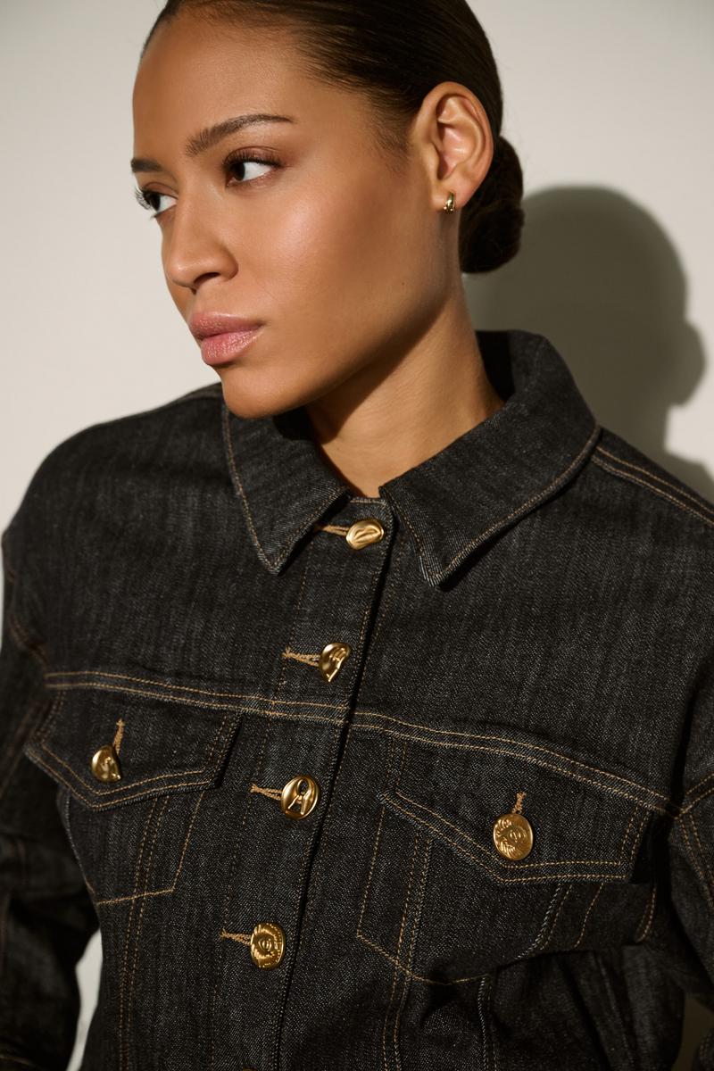 Joseph Ribkoff 264900 Dark Denim Blue Jean Jacket