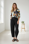 Gustav 62600 Neomi Blue/Brown Blouse