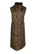 Naya Khaki Green Quilted Gilet