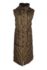 Naya Khaki Green Quilted Gilet