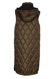 Naya Khaki Green Quilted Gilet