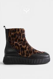 Wonders A-5202 Wild / Negro Zanzibar Animal Print Shoes