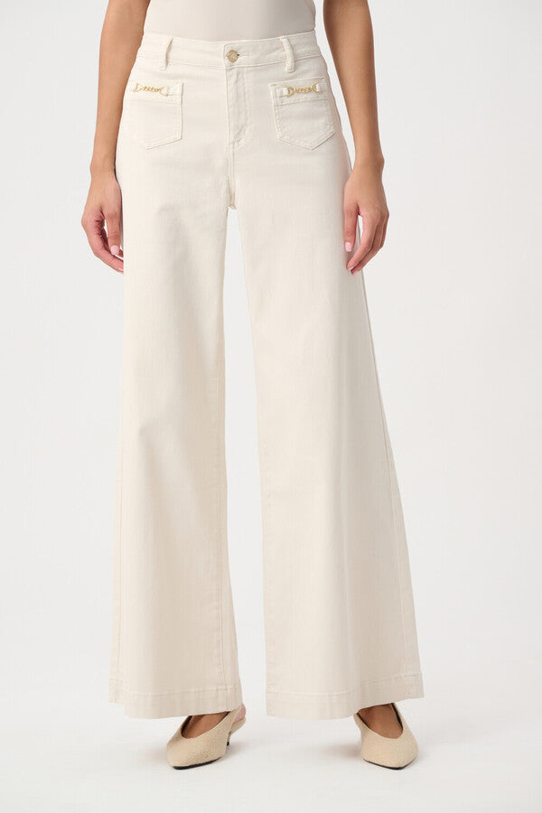Joseph Ribkoff 264912 Birch Pilazzo Wide Leg Jean Trouser