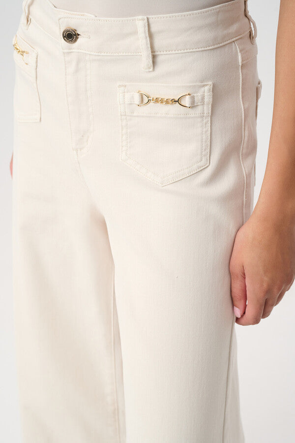 Joseph Ribkoff 264912 Birch Pilazzo Wide Leg Jean Trouser