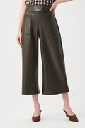 Joseph Ribkoff 263096 Faux Leather Wide Leg Trouser