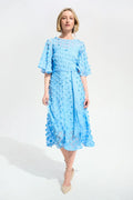 Joseph Ribkoff 261738 3D Flower Fit & Flare Dress