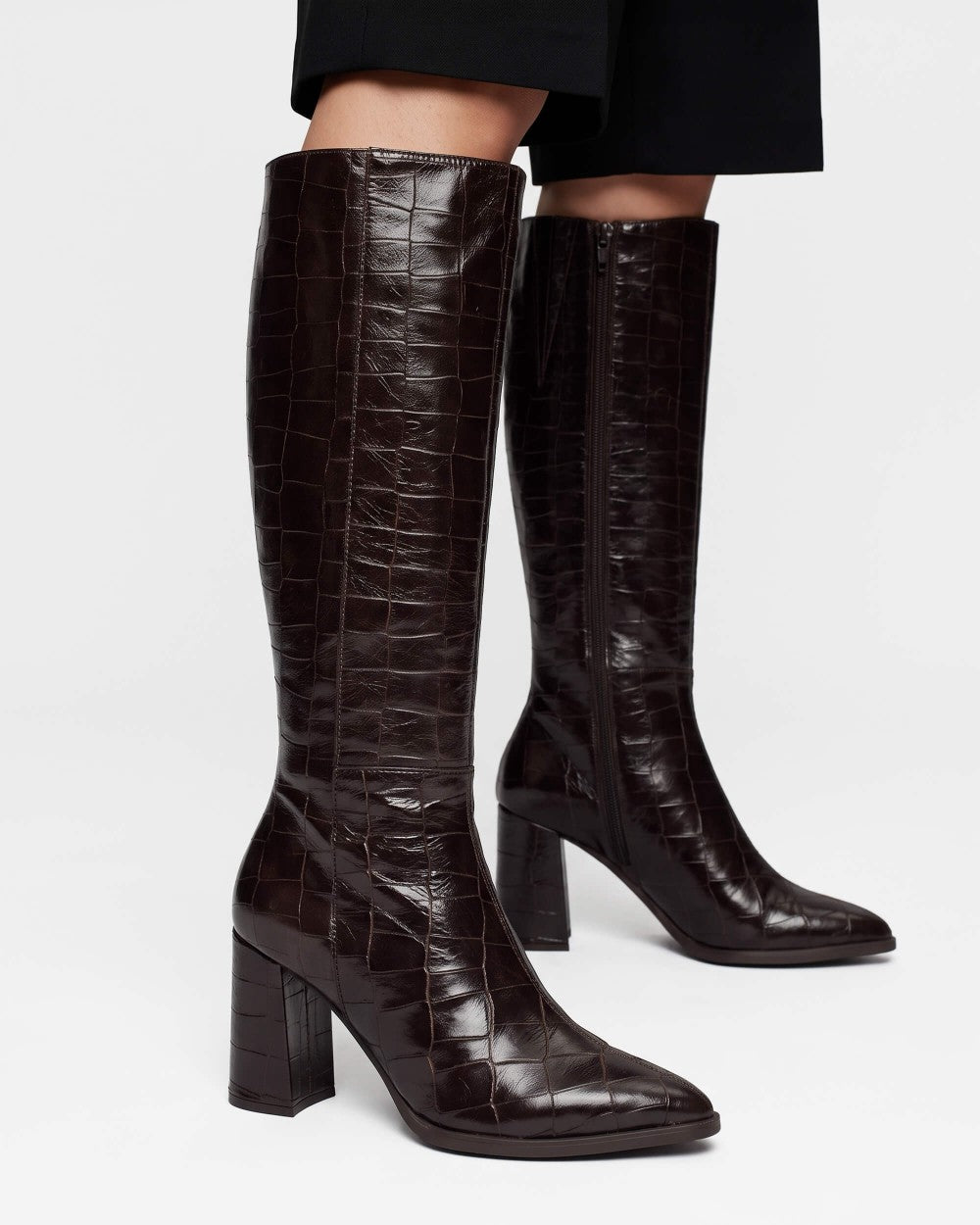 Wonders M5442 Misuri Testa Knee Length Dark Brown Boots