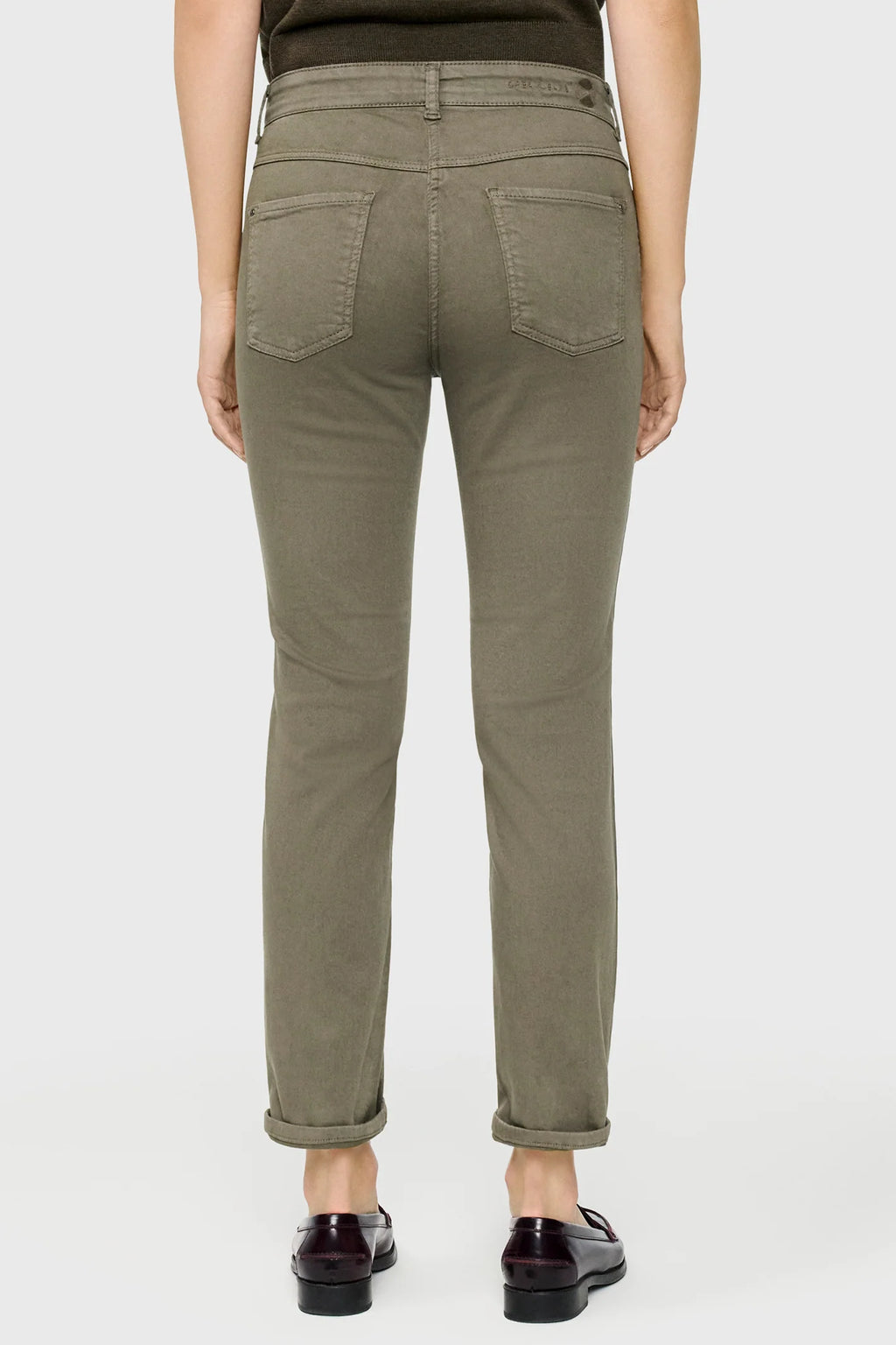 Mac 5403 Dream Cropped Olive Green 27L Jean