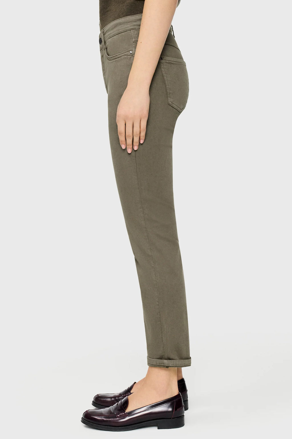 Mac 5403 Dream Cropped Olive Green 27L Jean