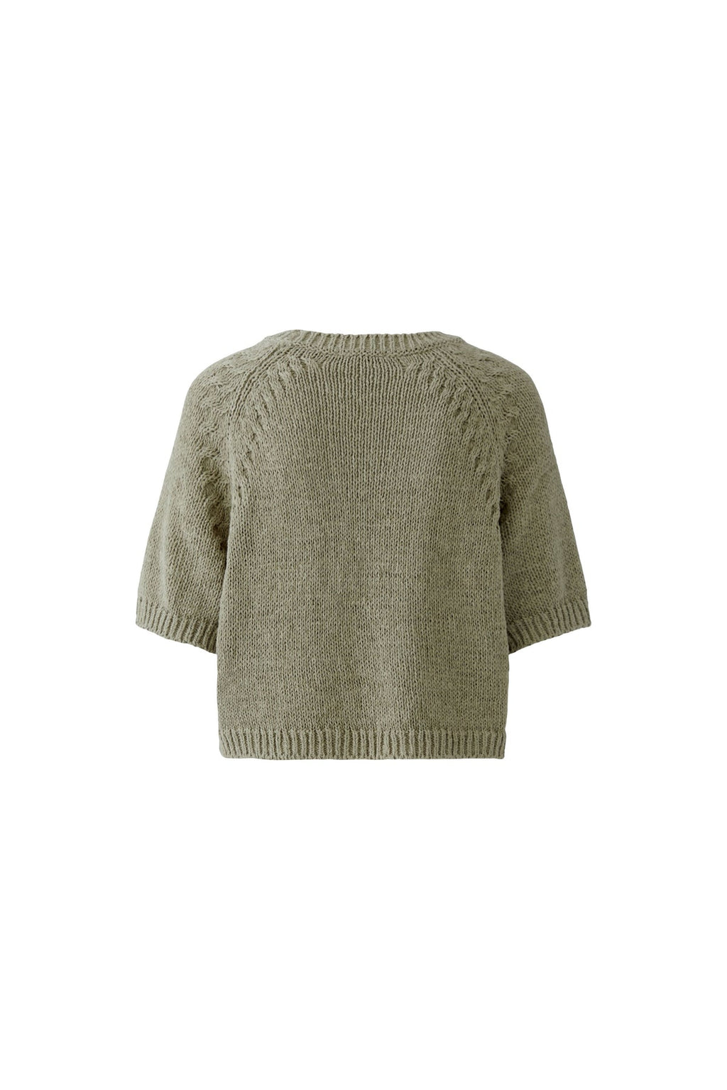 Oui 97421 Sage Green 3/4 Sleeves Jumper