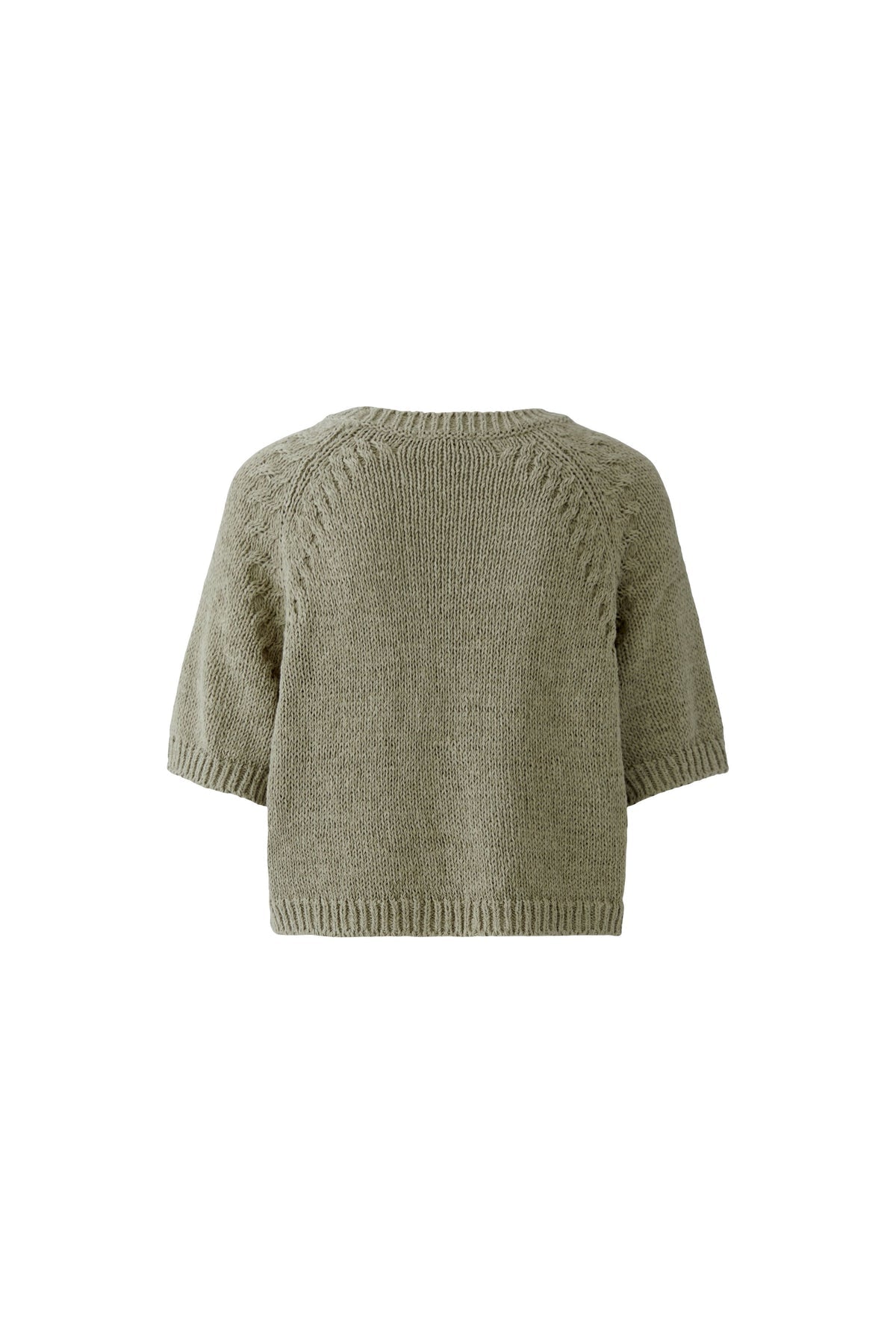 Oui 97421 Sage Green 3/4 Sleeves Jumper