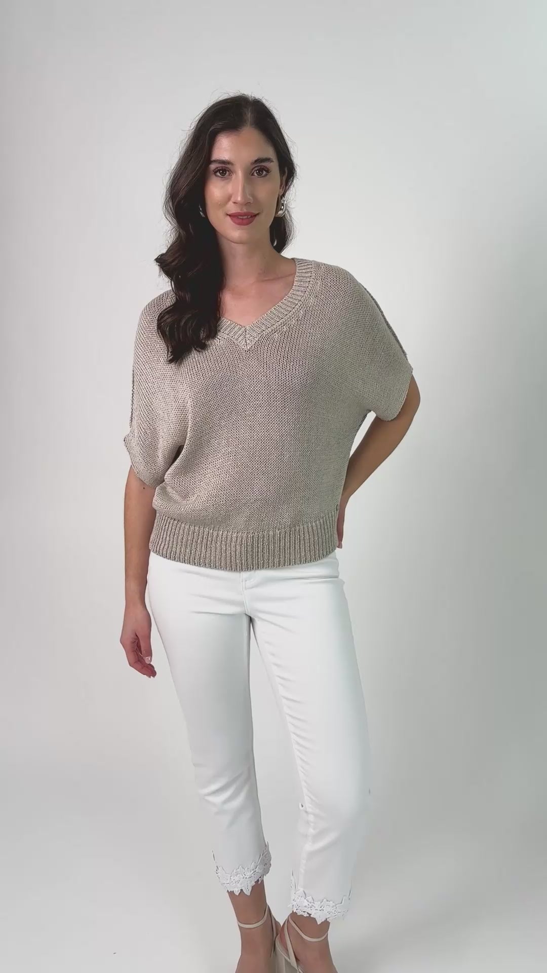 Joseph Ribkoff 262925 Short Sleeve V Neck Tunic