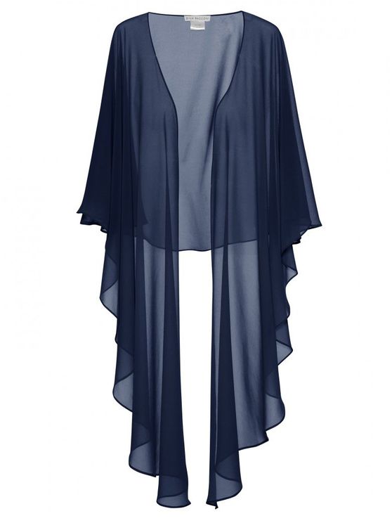 Gina Bacconi - Chiffon mid-length wrap in colours - Martha V 